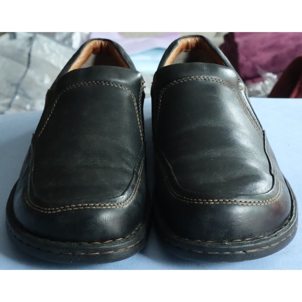 Born Shoe Men 13 Black Leather Slip On Loafers Comfort Handcrafted H42403 Casual - Picture 4 of 9